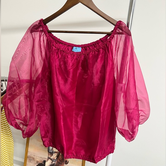 Tops - Pink Puff Sleeved Top